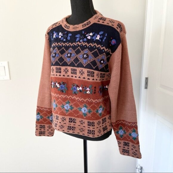 No Boundaries Floral Embroidery  Ugly Sweater - Picture 2 of 15